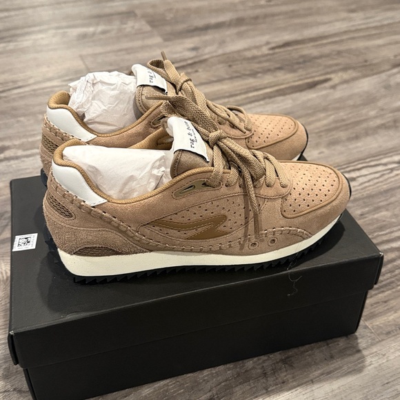 Rag & Bone Retro Drift Runner Suede Taupe NEW IN BOX Sz 38 Women’s US 8 Sneakers - Picture 7 of 13